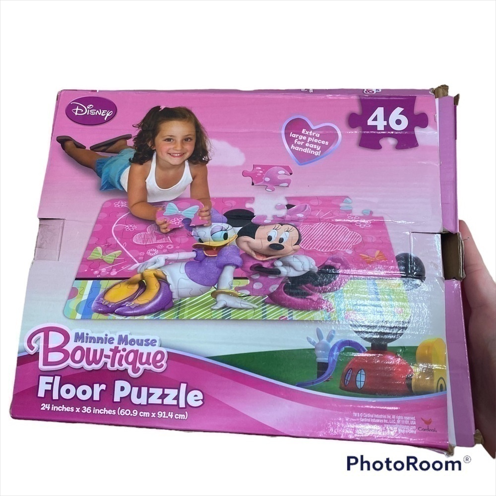 Minnie Mouse Floor Puzzle 24”x36” Disney Bow-tique Pink